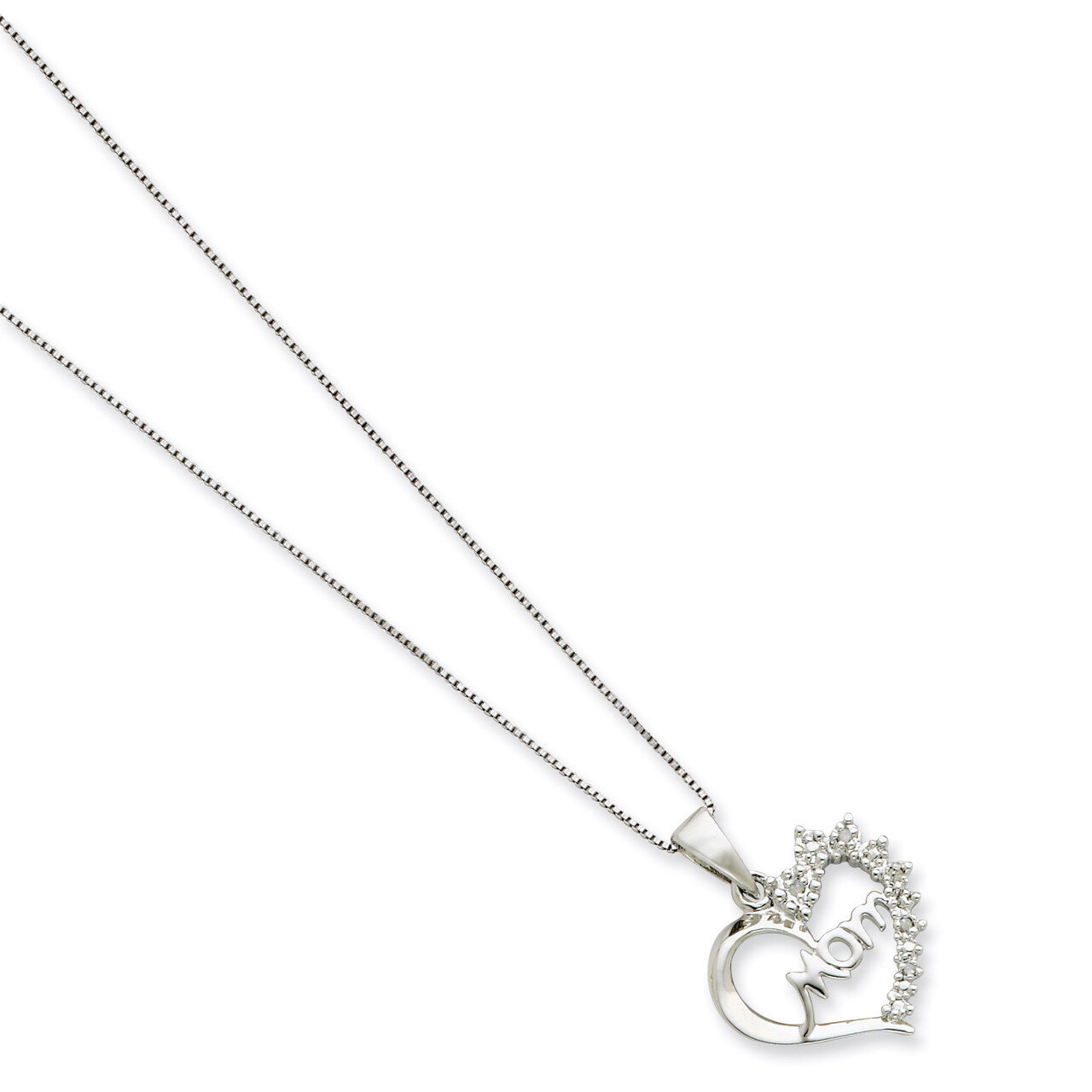 Diamond Mom Necklace Sterling Silver QG2670-16, MPN: QG2670-16, 191101275982