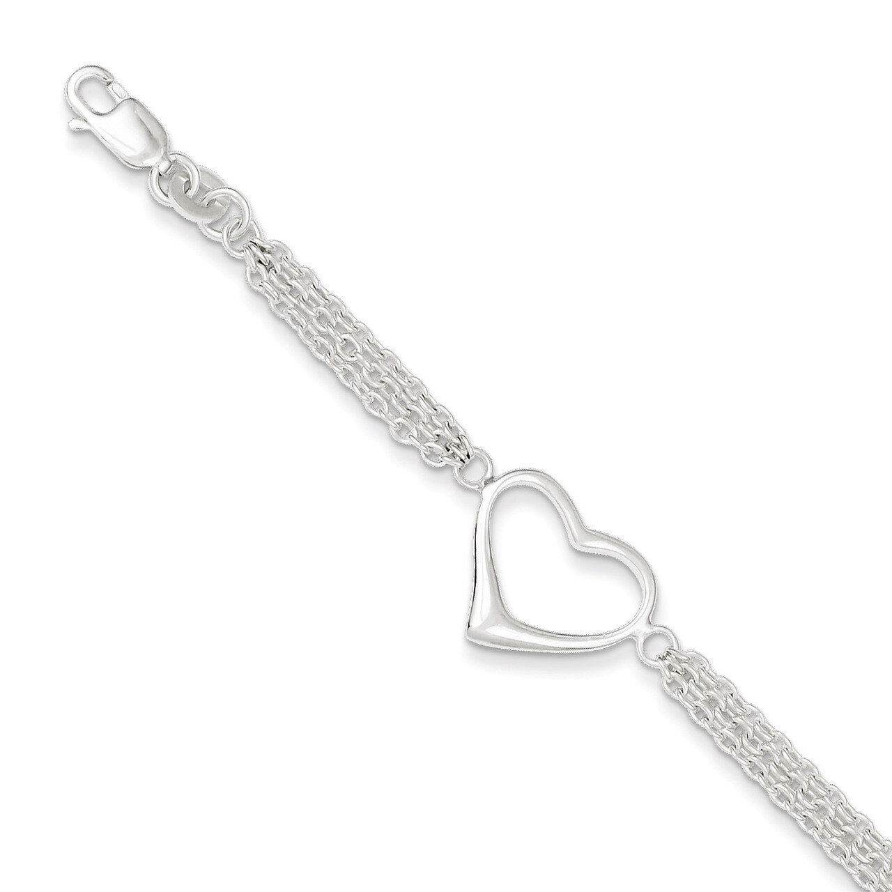 Heart Bracelet Sterling Silver QG3268-7.5, MPN: QG3268-7.5, 191101295560