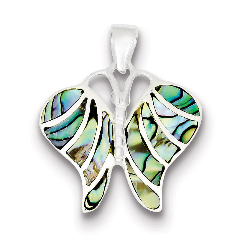 Abalone Butterfly Pendant Sterling Silver QP1305
