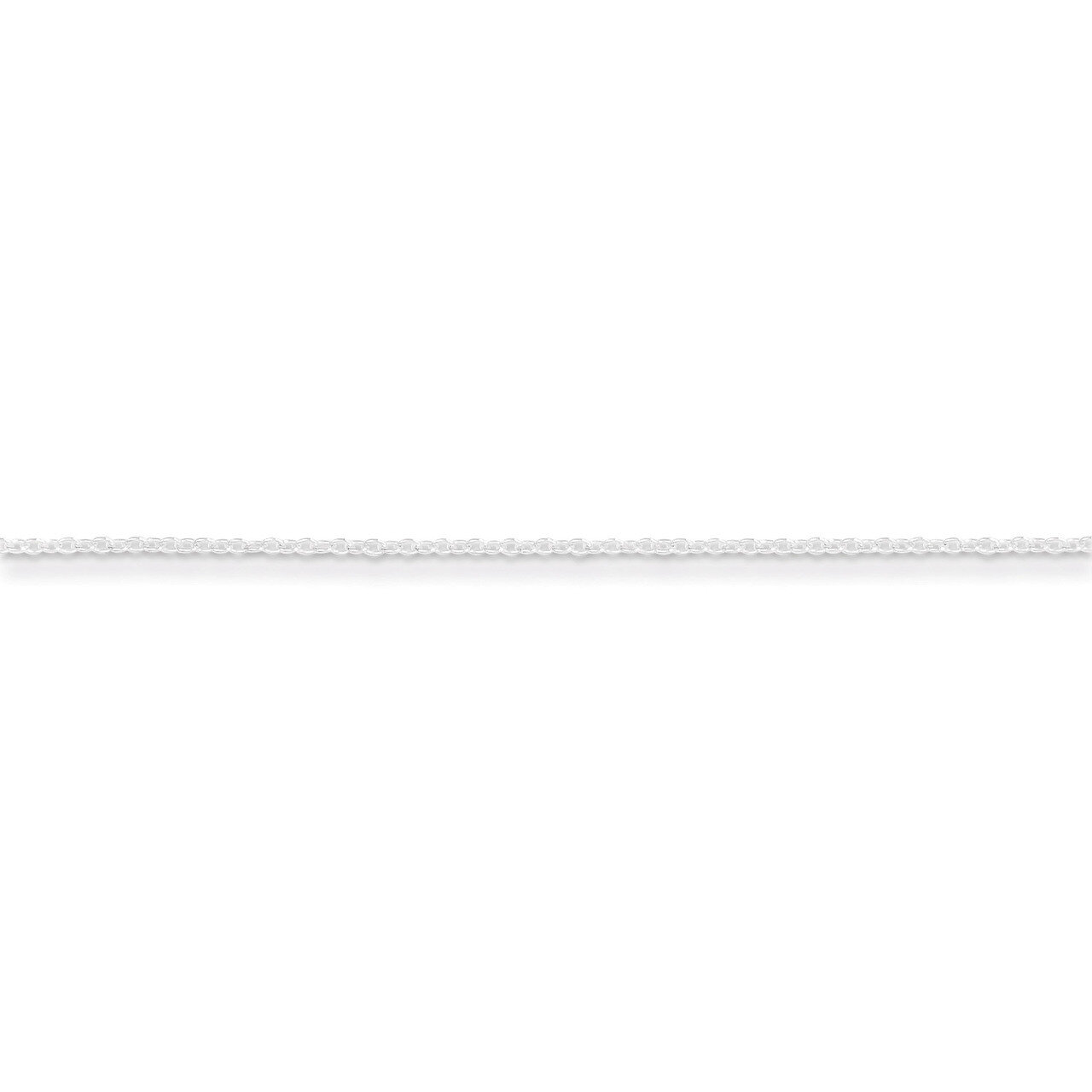 1.2mm Beveled Oval Cable Chain Sterling Silver QPE47-18, MPN: QPE47-18, 883957081090