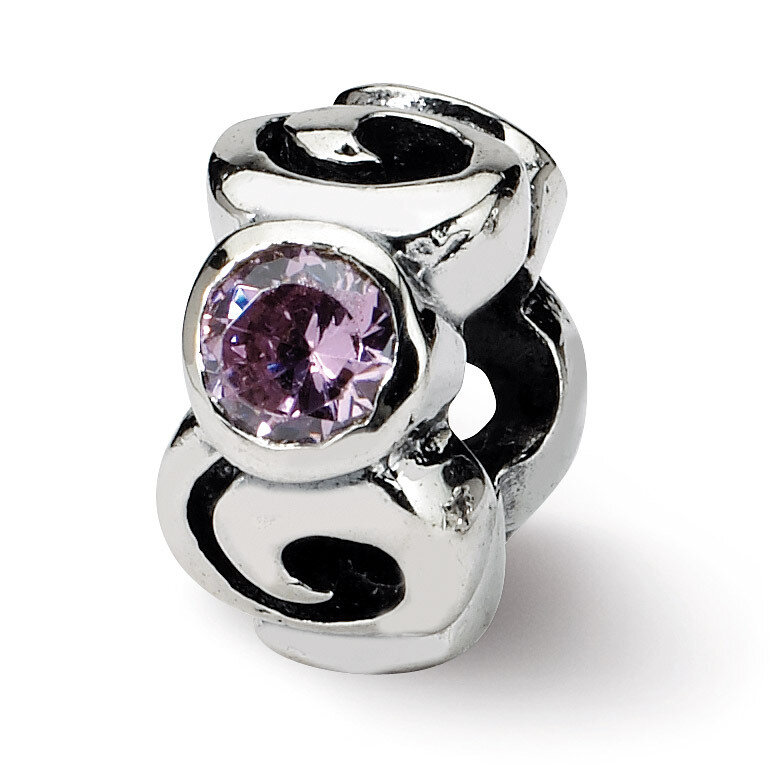 Pink Diamond Bead Sterling Silver QRS395, MPN: QRS395, 883957723013