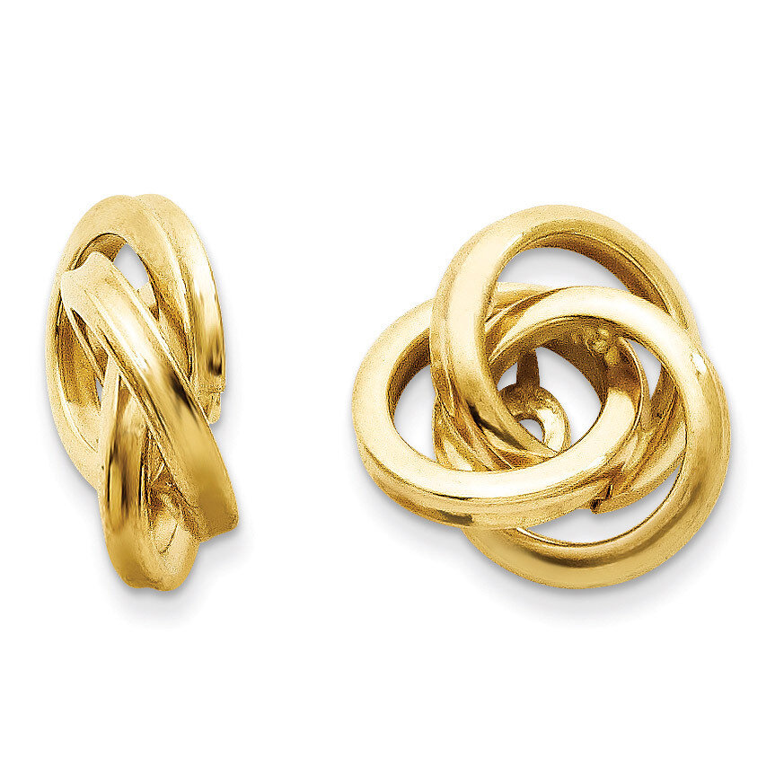 Polished Love Knot Earring Jackets 14k Gold TH227
