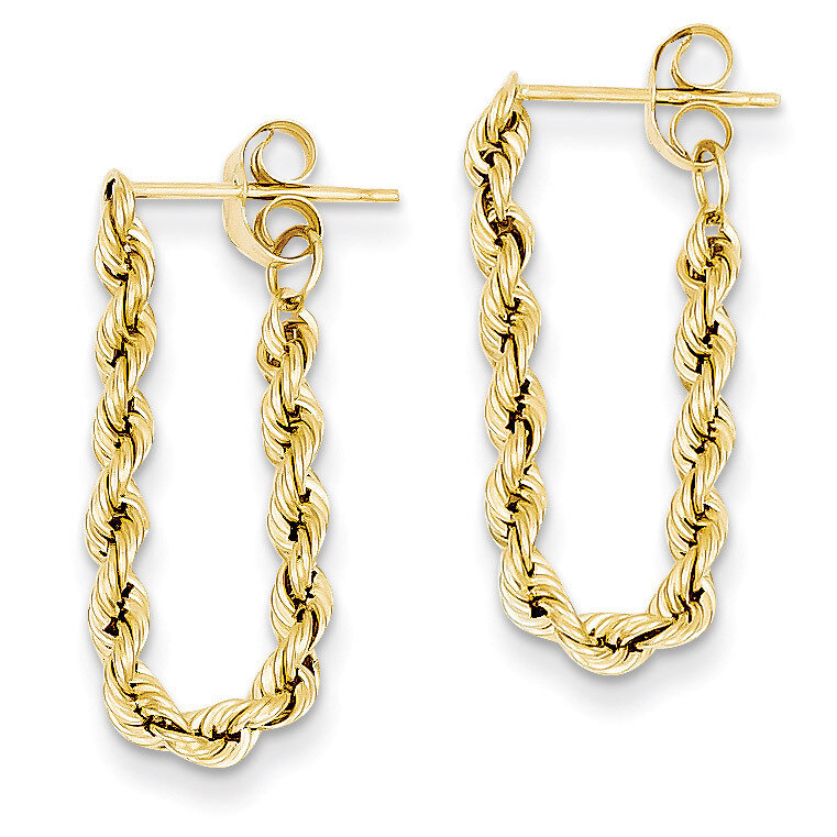 Hollow Rope Earrings 14k Gold TH553