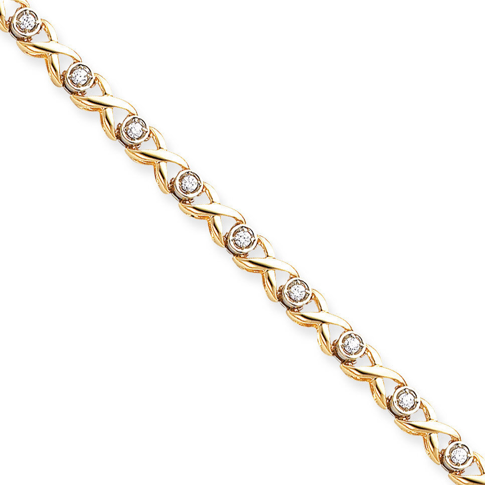 Diamond Quality: AA Tennis Bracelet 14k Gold X2365AA