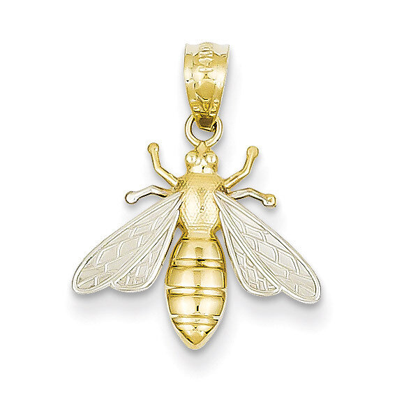 Bee Pendant 14k Gold & Rhodium YC1055