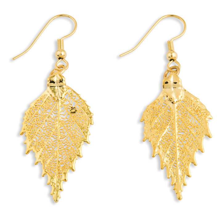 Birch Leaf Earrings 24k Gold Dipped BF1367, MPN: BF1367, 810391012007