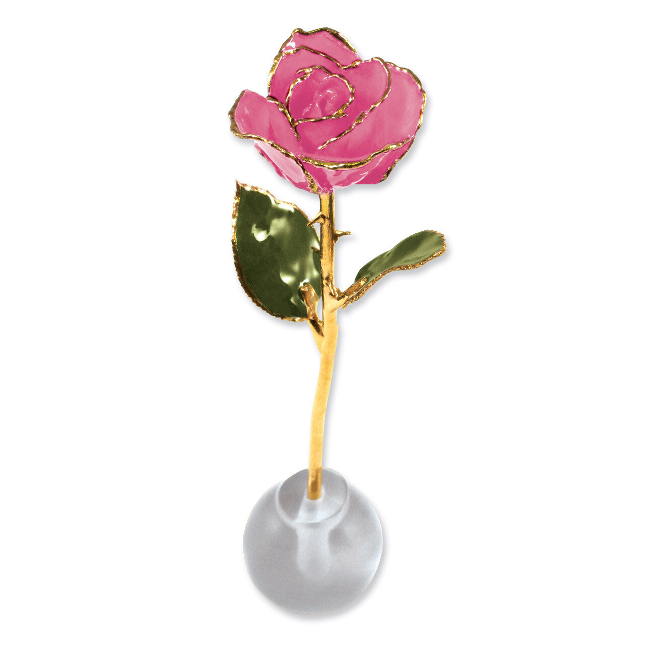 Knob Stand Pink Spring Rose Lacquer Dipped Gold Trimmed GM3743, MPN: GM3743, 810391013905