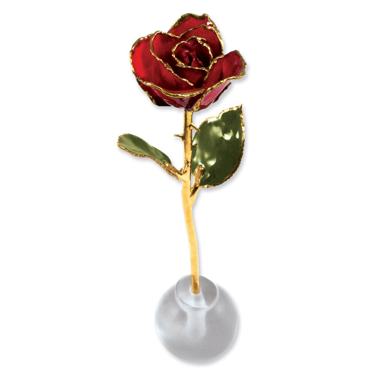 Knob Stand Red Spring Rose Lacquer Dipped Gold Trimmed GM3744, MPN: GM3744, 810391013912