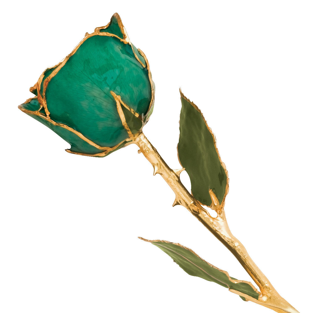 Green Rose Lacquer Dipped Gold Trimmed GP9342