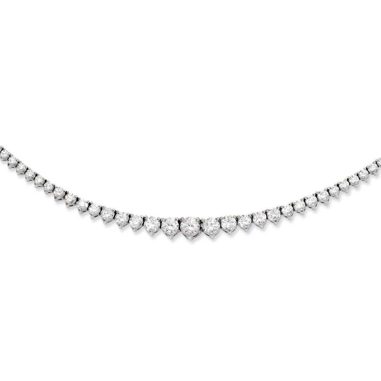 130 Stone Diamond Necklace Sterling Silver Rhodium-plated QG3130-17, MPN: QG3130-17, 886774295459