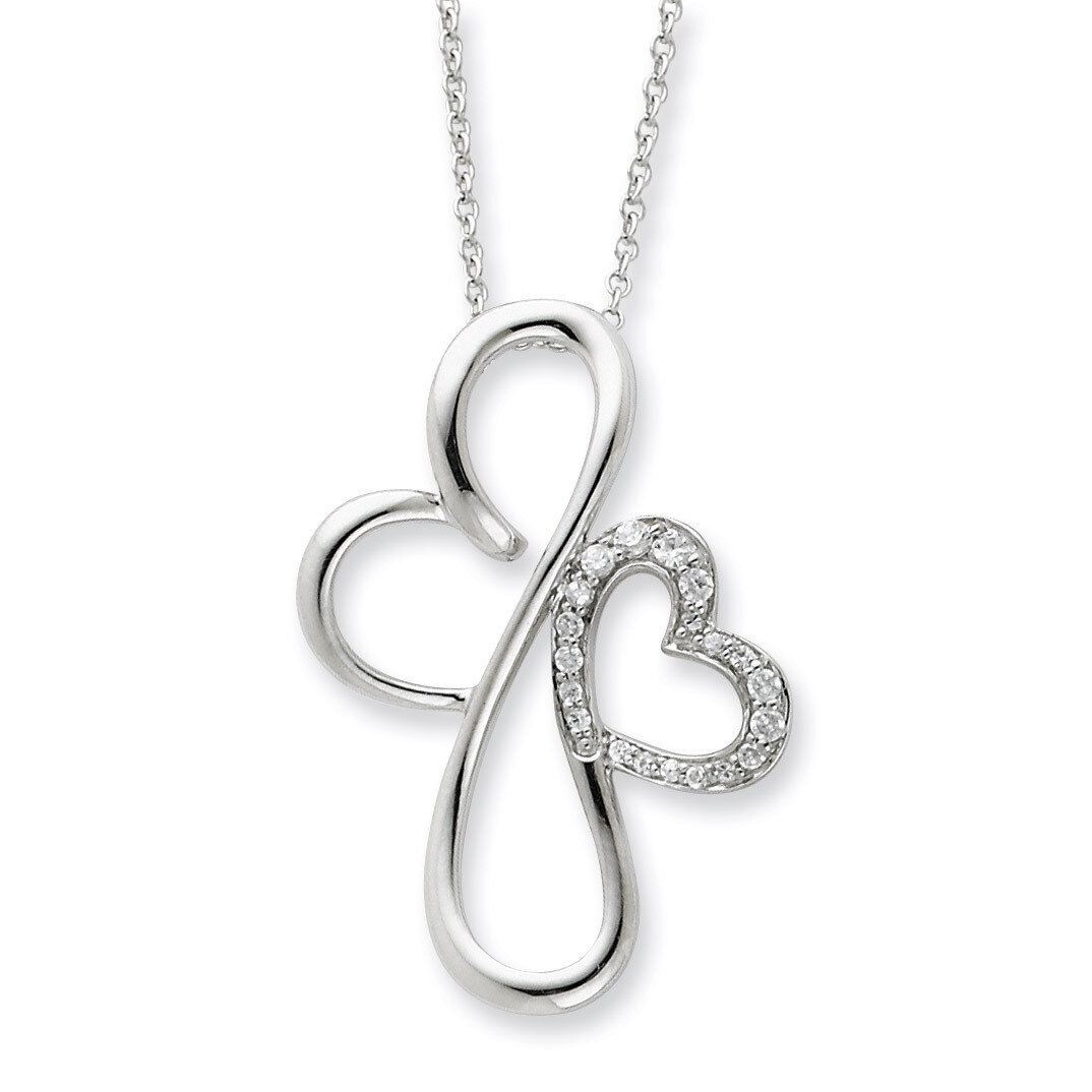 Everlasting Love 18 Inch Necklace Sterling Silver with Diamonds QSX133, MPN: QSX133, 883957715865