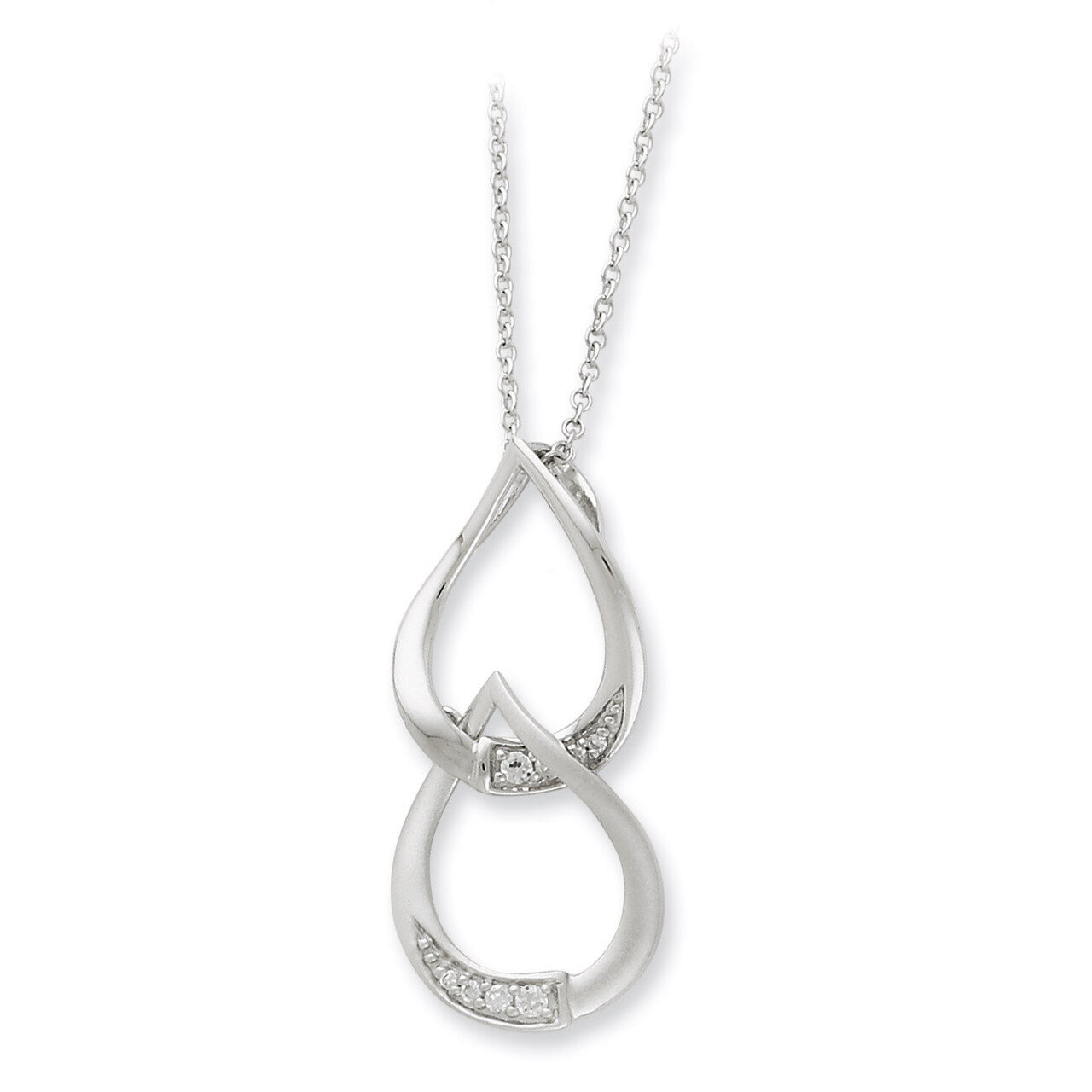 Tears to Share 18 Inch Necklace Sterling Silver with Diamonds QSX194, MPN: QSX194, 883957716466