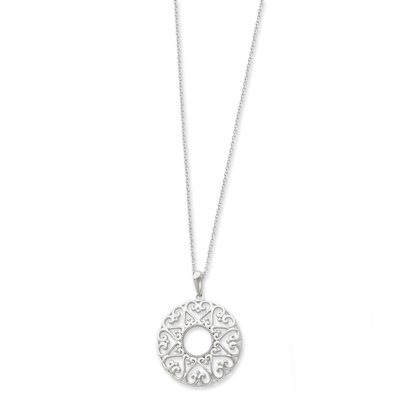 Polished Family Heart Strings 18 Inch Necklace Sterling Silver QSX238, MPN: QSX238, 883957716916