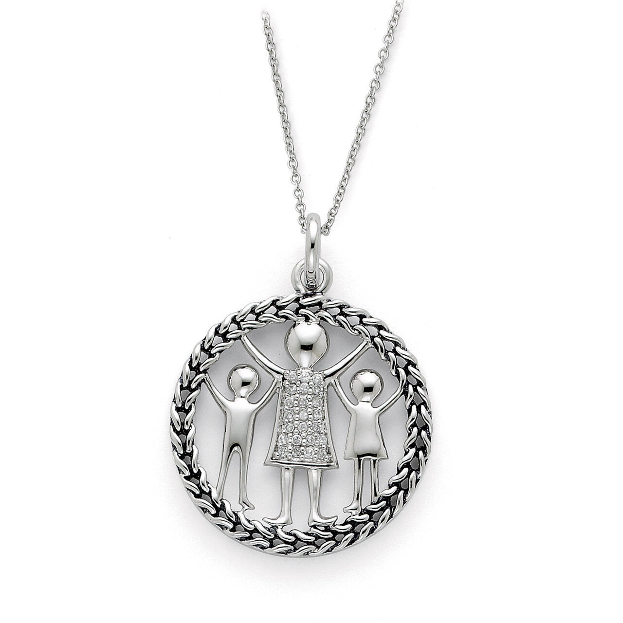 Knitted Together By Love 18 Inch Necklace Sterling Silver Antiqued QSX280, MPN: QSX280, 883957319728