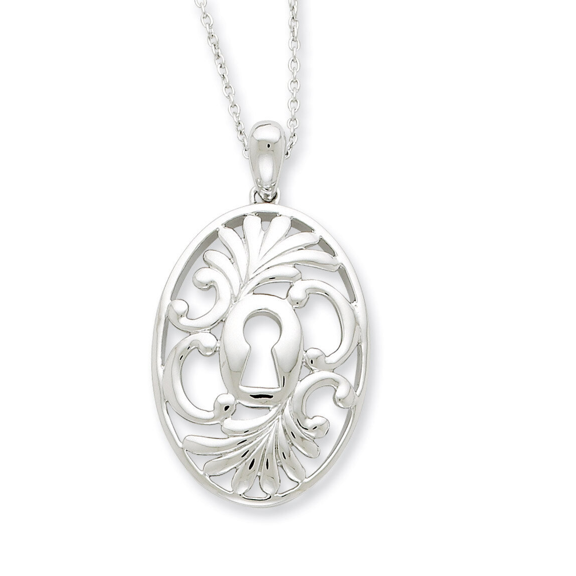 Believe In Miracles 18 Inch Necklace Sterling Silver Antiqued QSX394, MPN: QSX394, 883957322087