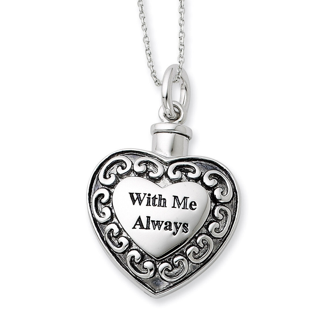 Me Always Ash Holder 18 Inch Necklace Sterling Silver QSX423, MPN: QSX423, 883957322216