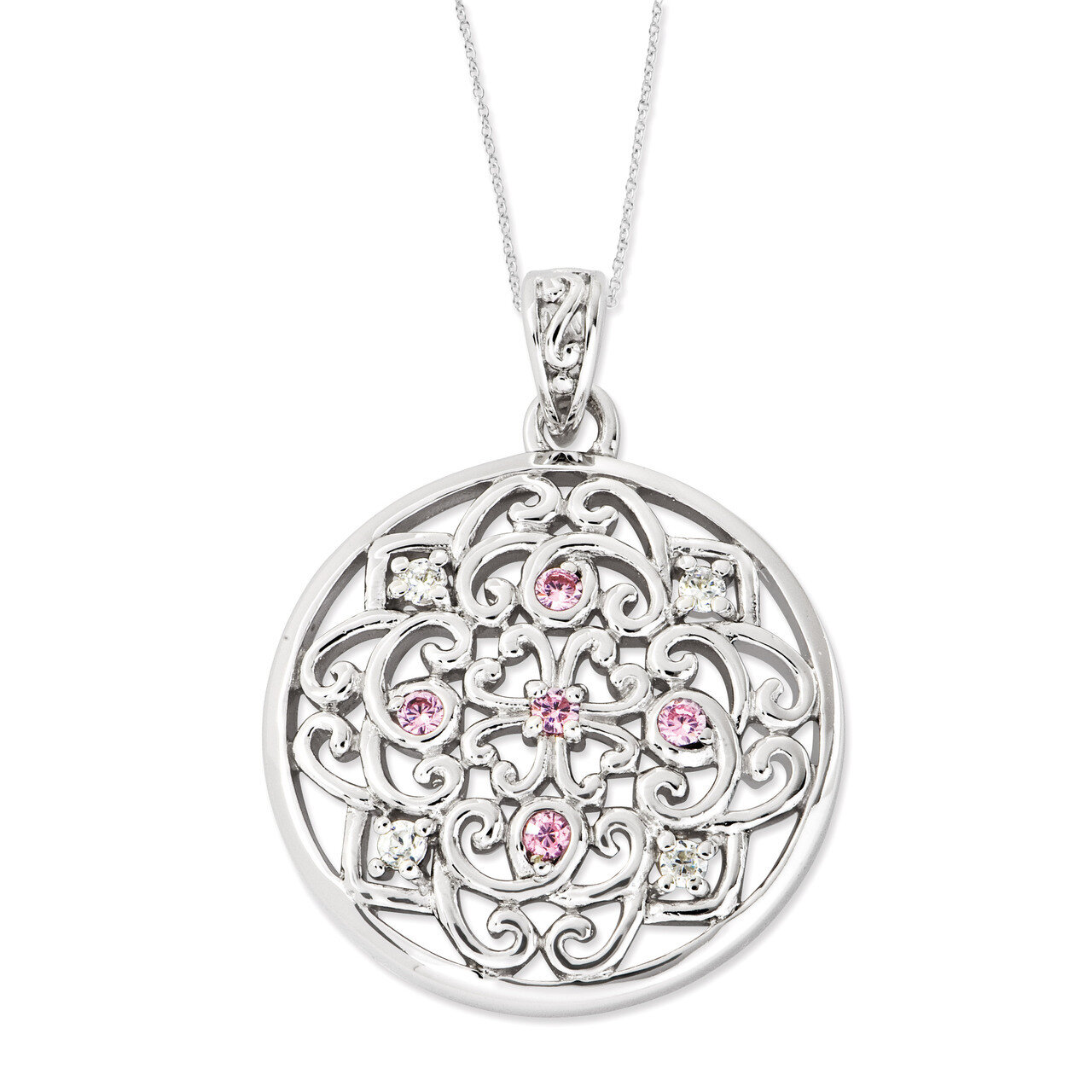 Love Binds Us Together 18 Inch Necklace Sterling Silver with Diamonds QSX428, MPN: QSX428, 88677419…