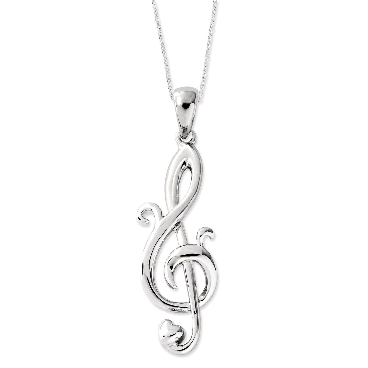 Love Note 18 Inch Necklace Sterling Silver QSX456, MPN: QSX456, 886774195353