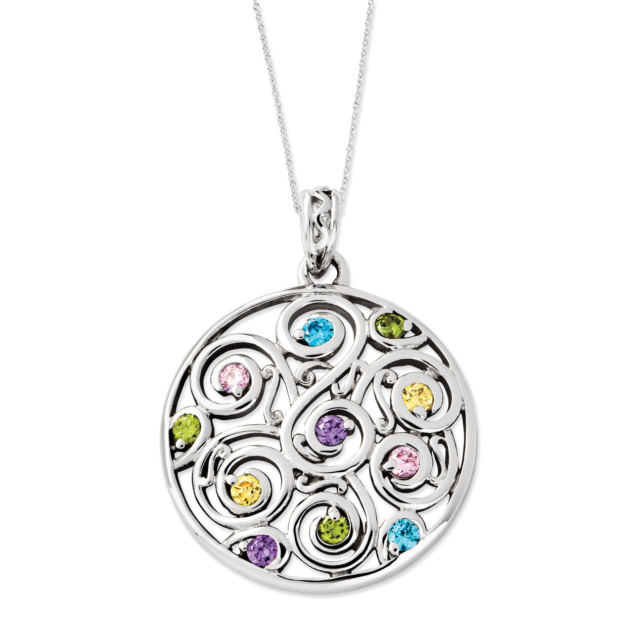 Kaleidoscope Of Wishes 18 Inch Necklace Sterling Silver with Diamonds QSX462, MPN: QSX462, 88677497…