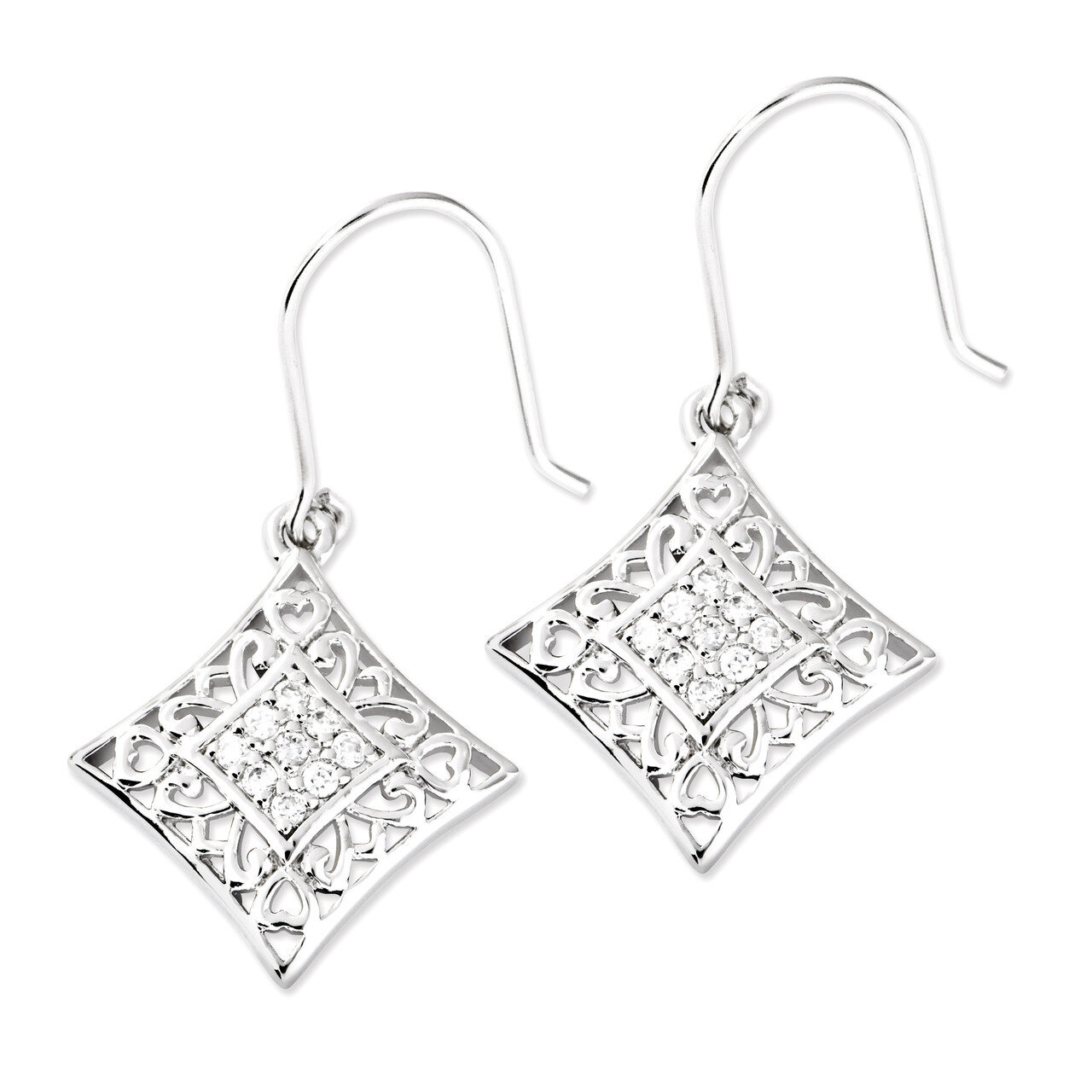 I Love You All Year Long Earrings Sterling Silver with Diamonds QSX465, MPN: QSX465, 886774973333