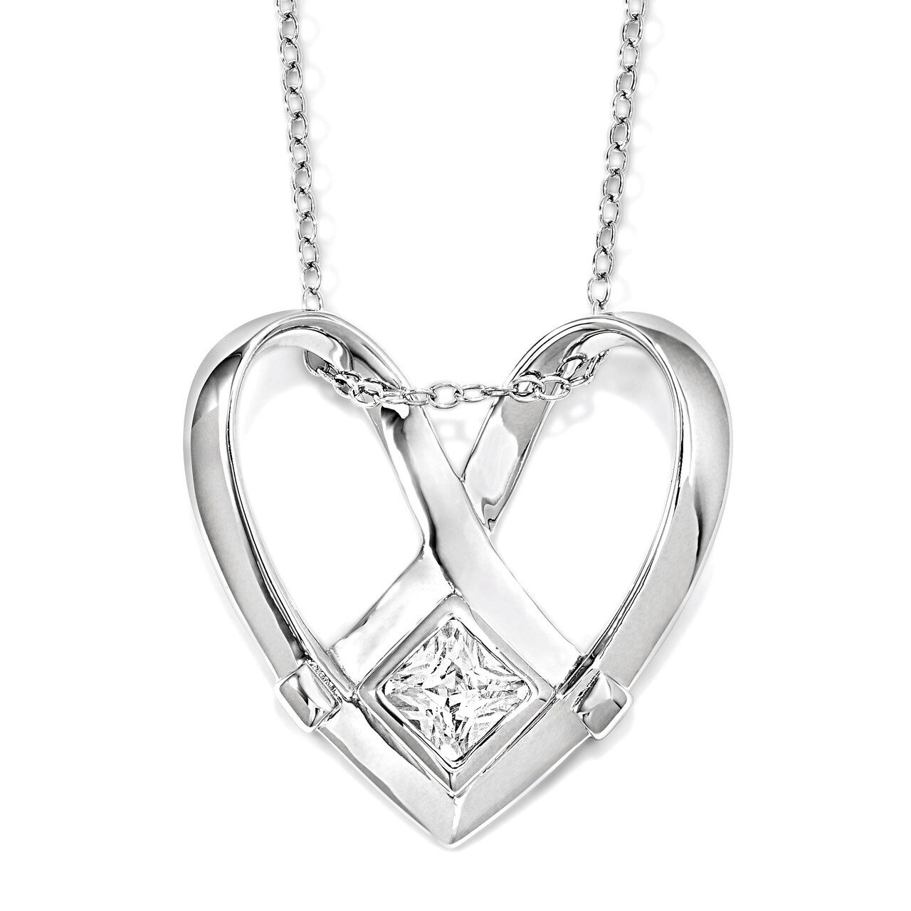 Captivated 18 Inch Necklace Sterling Silver with Diamonds QSX551, MPN: QSX551, 886774254111