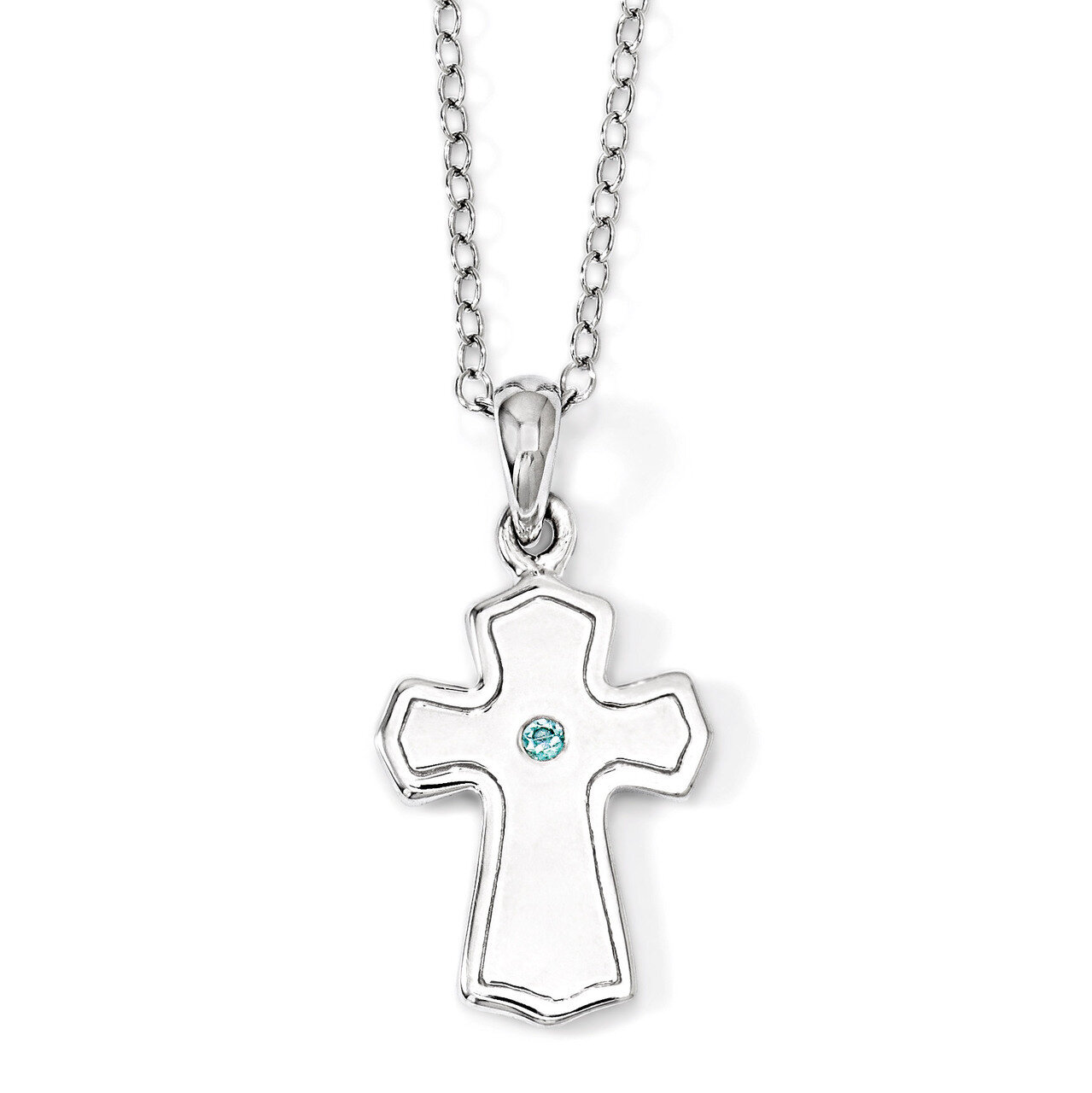 Child Of God (Boy) 14 Inch . Necklace Sterling Silver with Diamonds QSX552, MPN: QSX552, 8867742541…