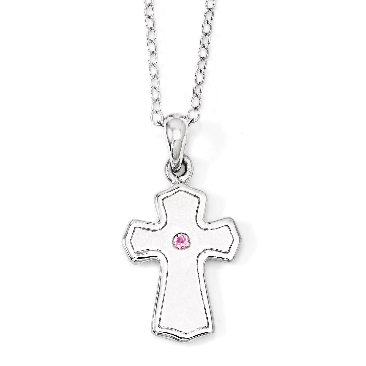 Child Of God (Girl) 14 Inch . Necklace Sterling Silver with Diamonds QSX553, MPN: QSX553, 886774254…