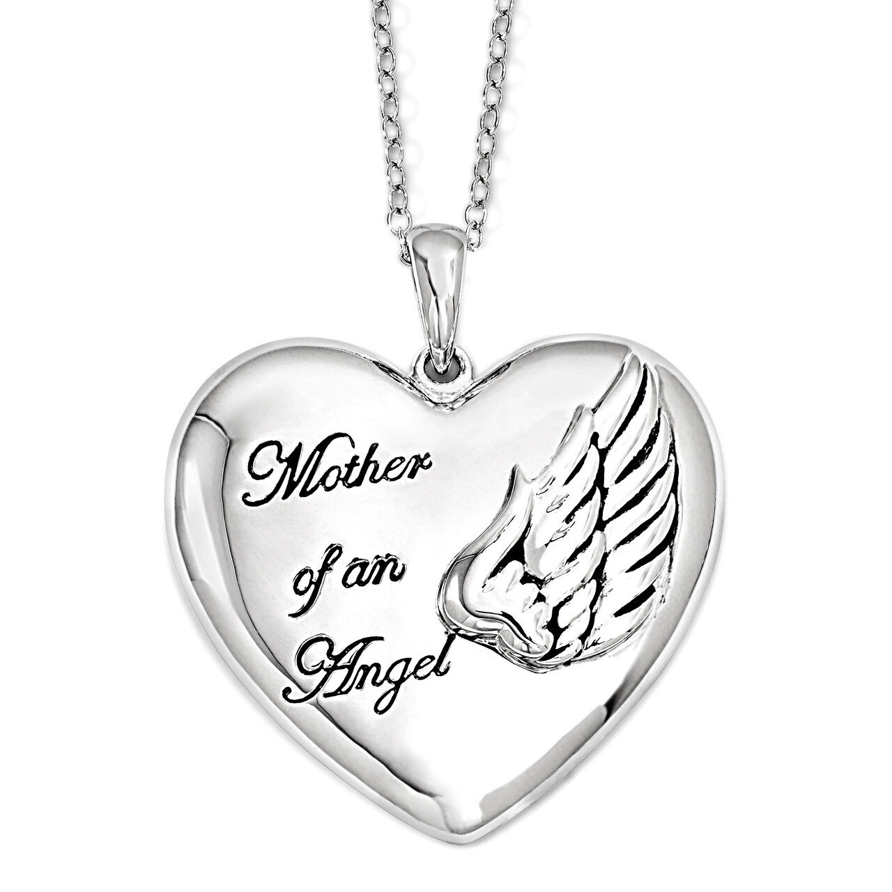 Mother of an Angel 18 Inch Necklace Sterling Silver QSX570