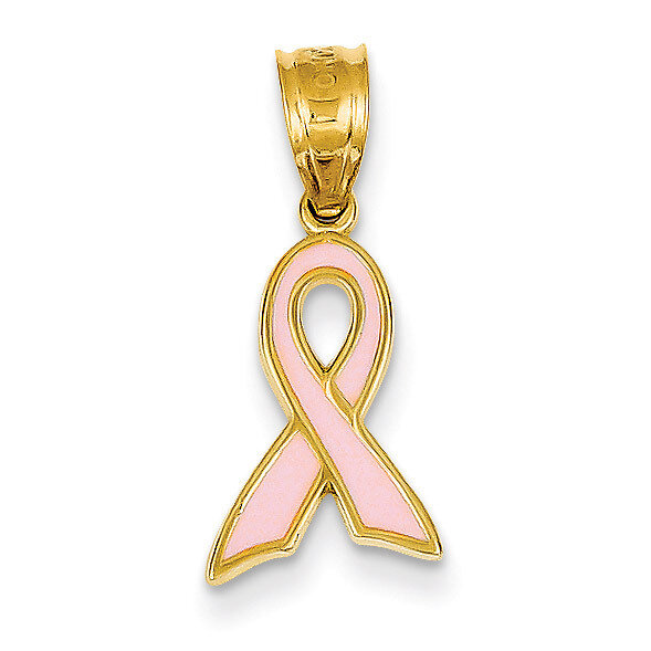 Small Enameled Awareness Ribbon Pendant 14k Gold K1841, MPN: K1841, 752908168060