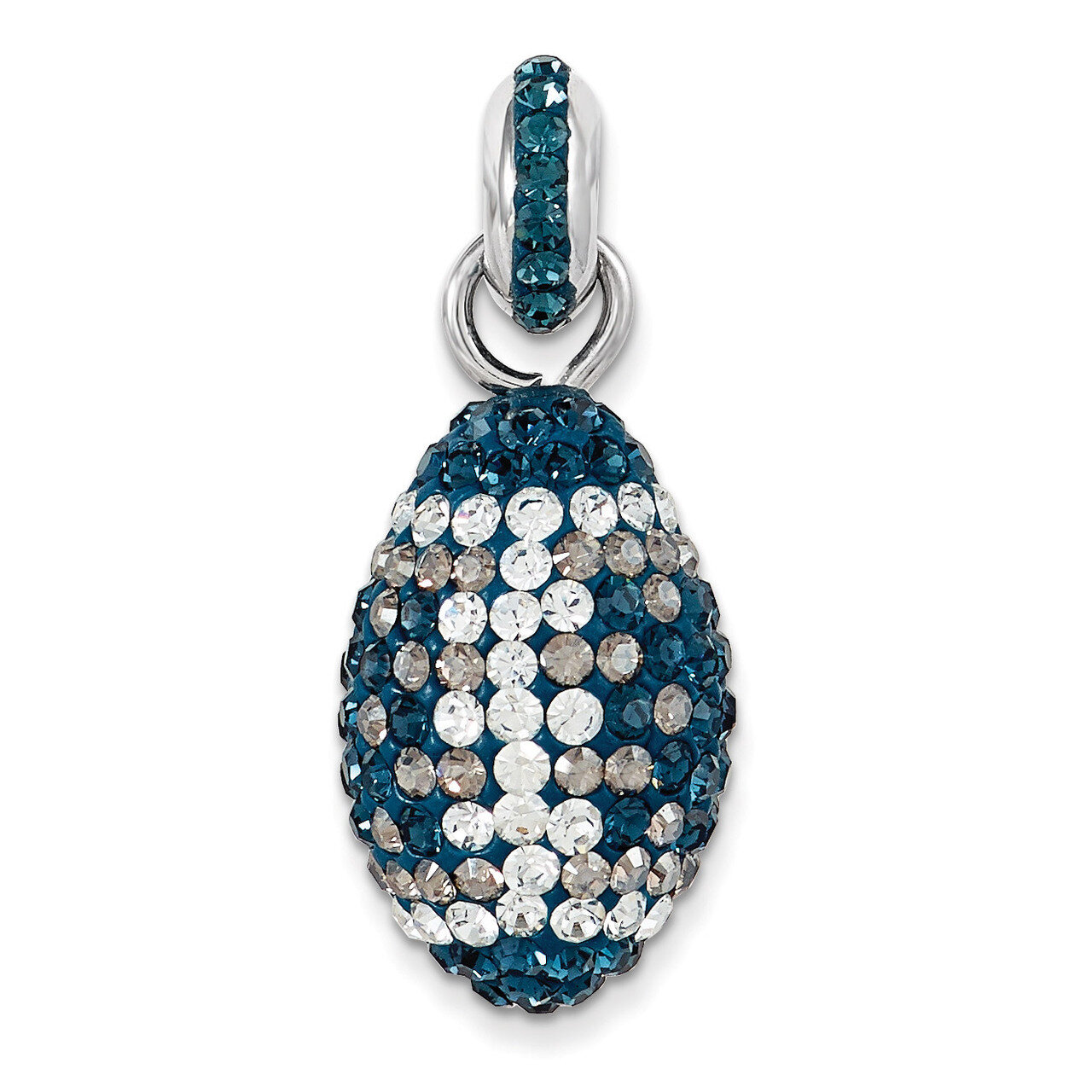 Dallas Spirit Football Pendant Sterling Silver Swarovski Elements CP6051-011