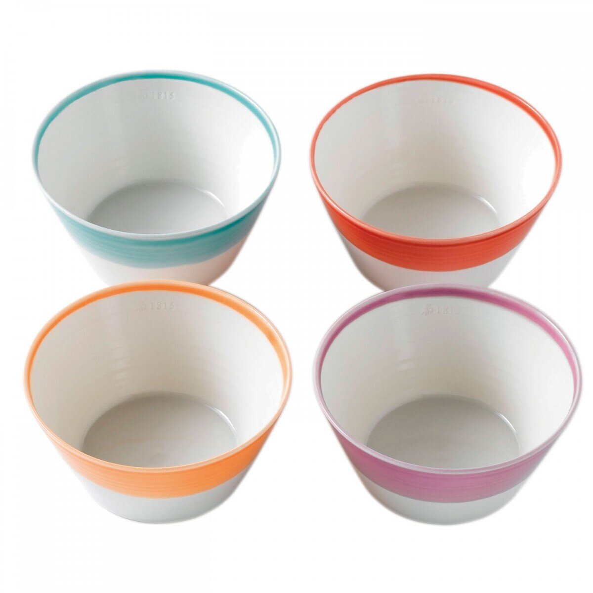 Royal Doulton 1815 Bright Colors Mixed Patterns Cereal Bowls Set of 4