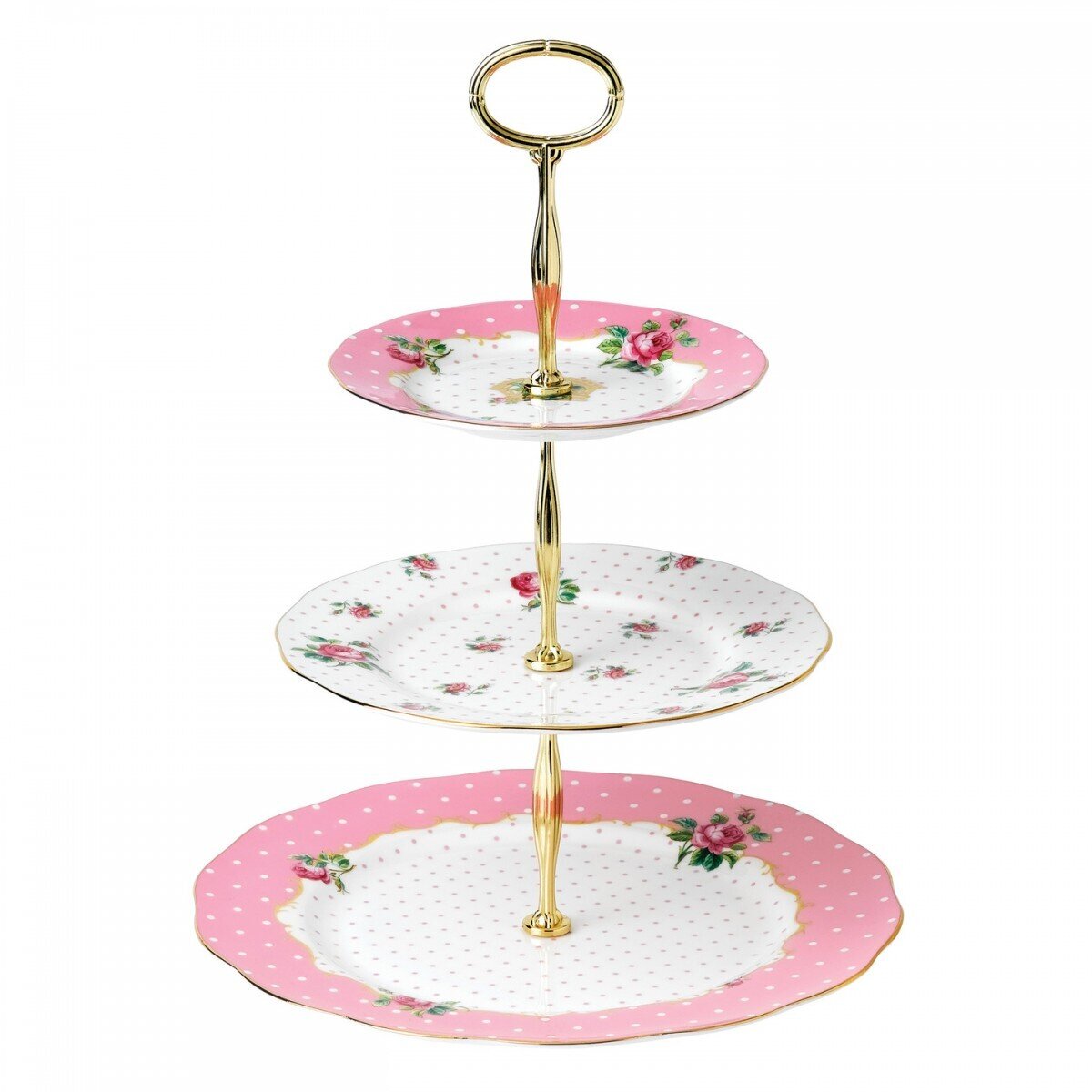 Royal Albert Cheeky Pink Vintage Cake Stand Three-Tier, MPN: CHEPNK26584, 652383749917