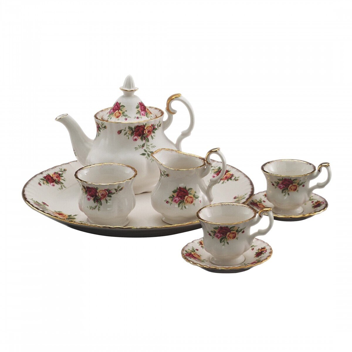 Royal Albert Old Country Roses Le Petite 9-Piece Tea Set, MPN: OCRFUN22117, 652383630482