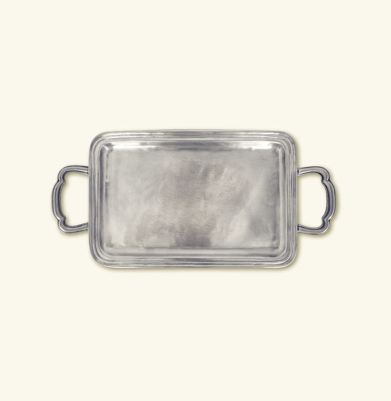 Match Pewter Lago Rectangle Tray With Handles Small