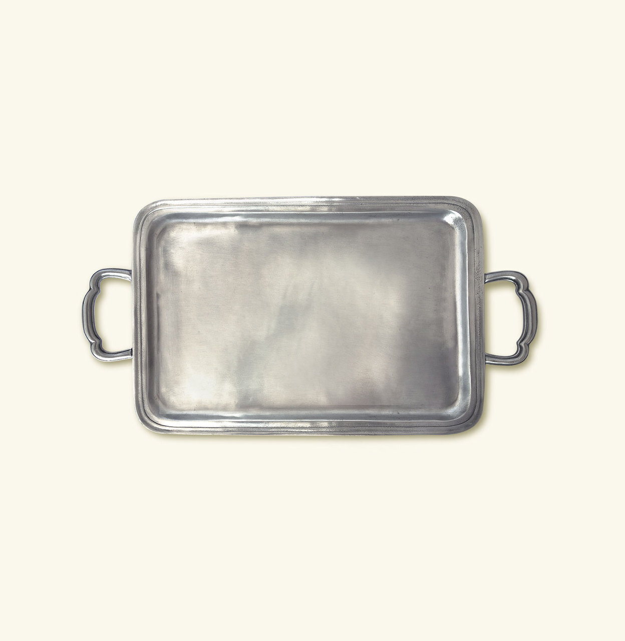 Match Pewter Lago Rectangle Tray With Handles Medium