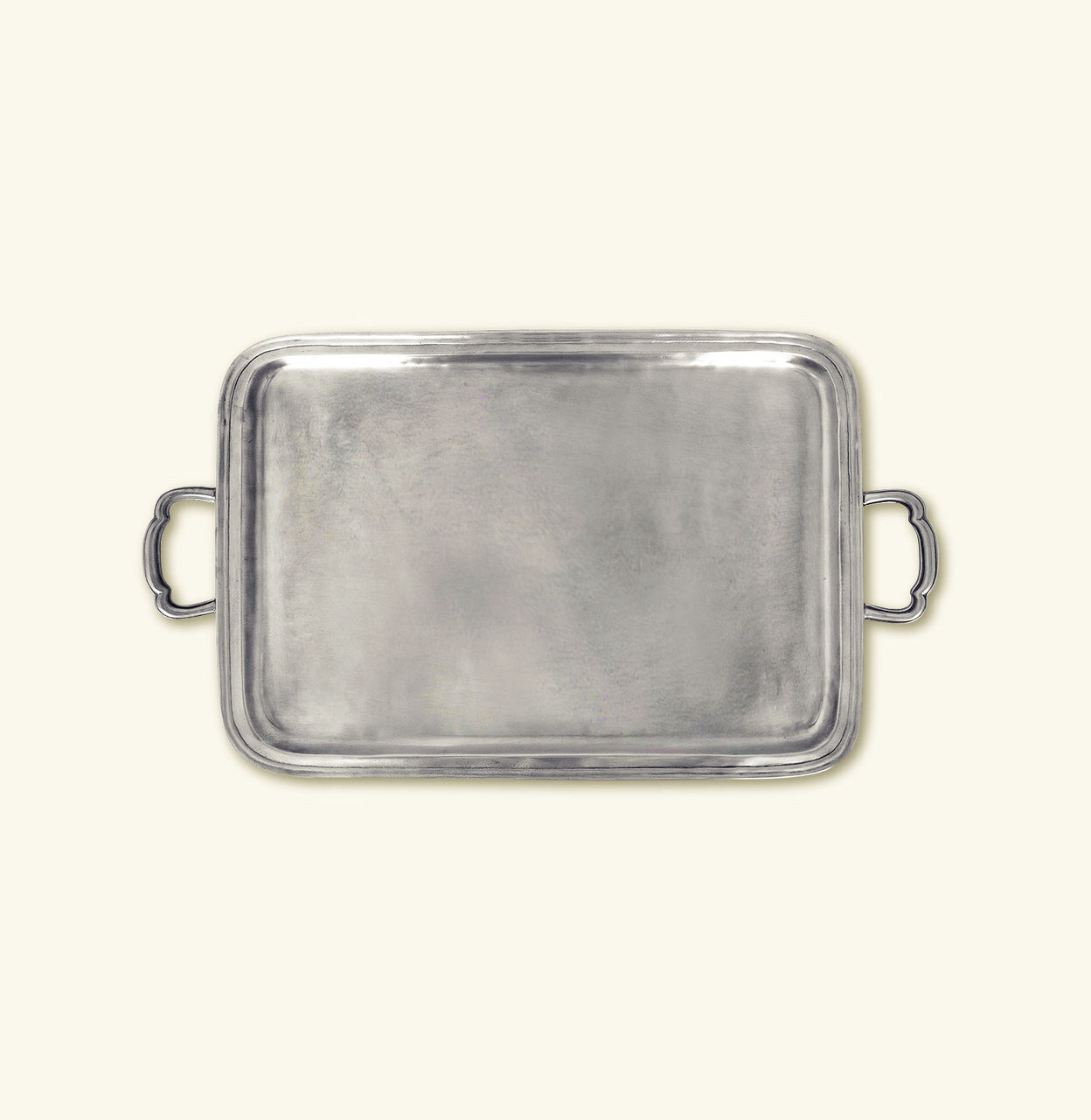 Match Pewter Lago Rectangle Tray With Handles Large