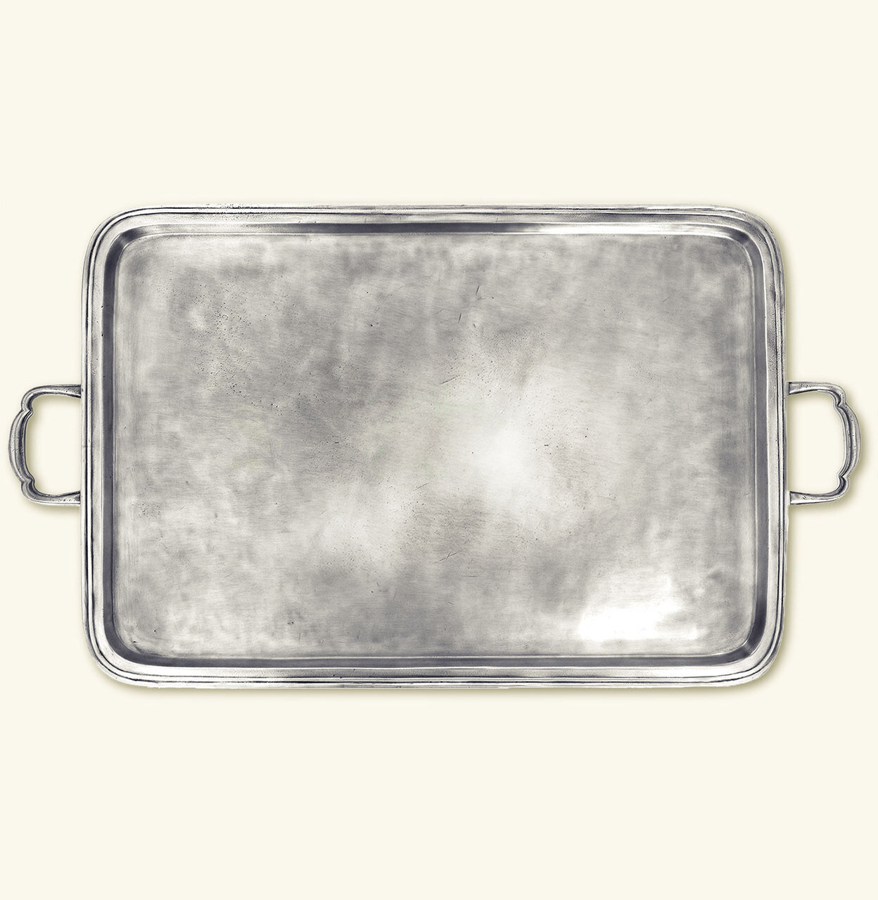 Match Pewter Lago Rectangle Tray With Handles X-Large