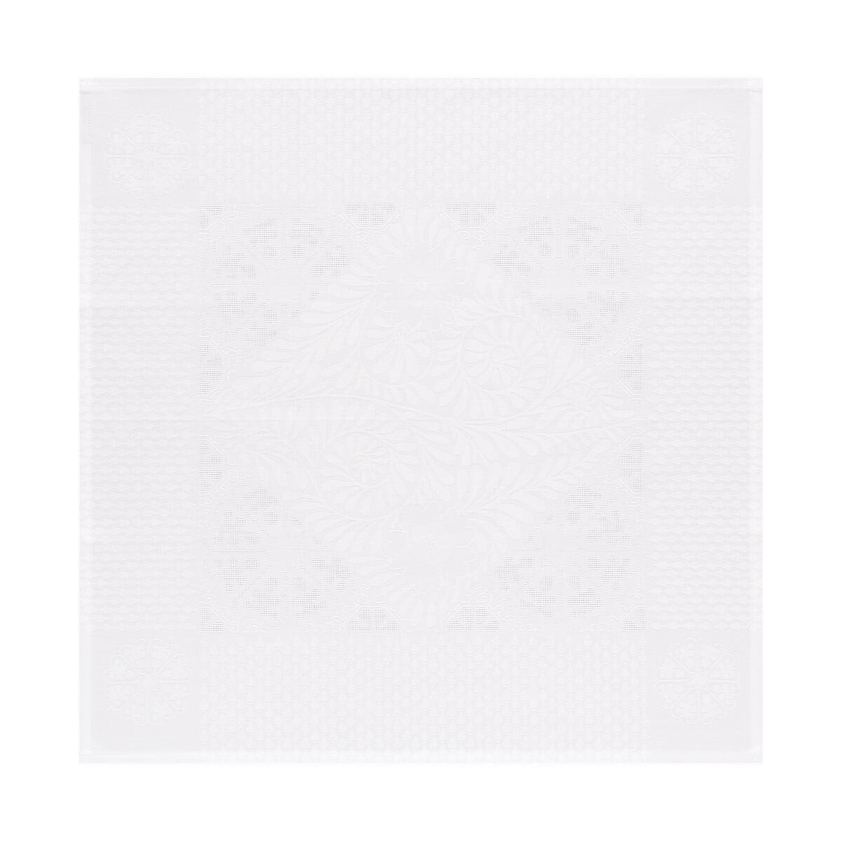 Le Jacquard Francais Bosphore Blanc White Napkin 22 x 22 Inch Set of 4
