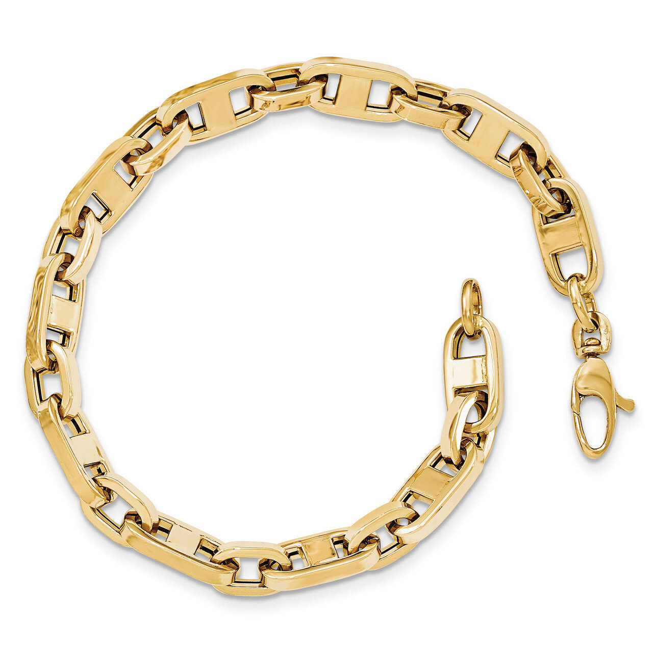 Fancy Link Bracelet 14k Gold GB245-8.75