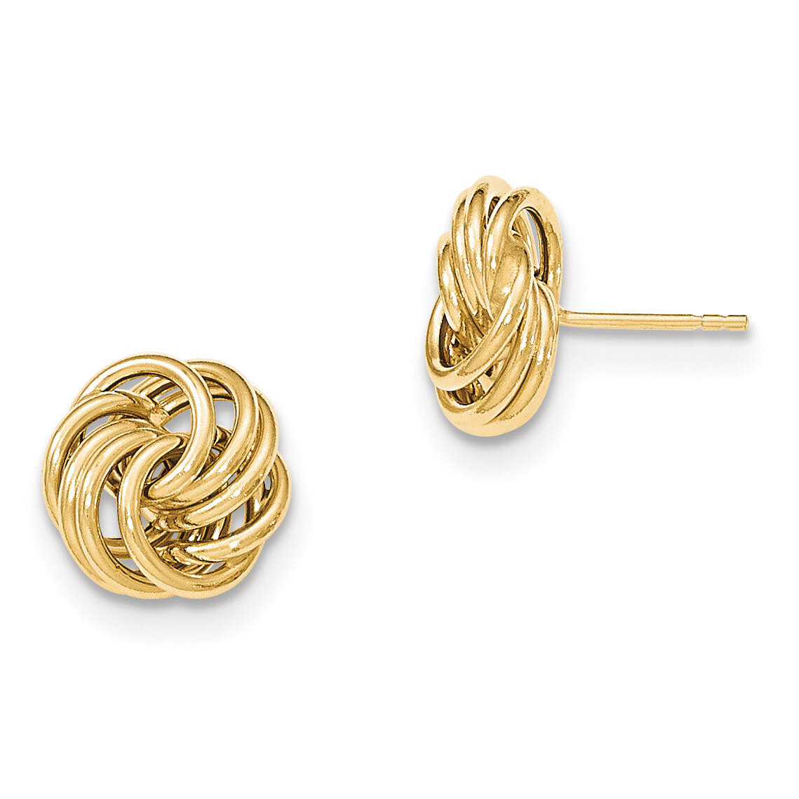 Fancy Post Earrings 14k Gold Polished H1055, MPN: H1055, 191101365157
