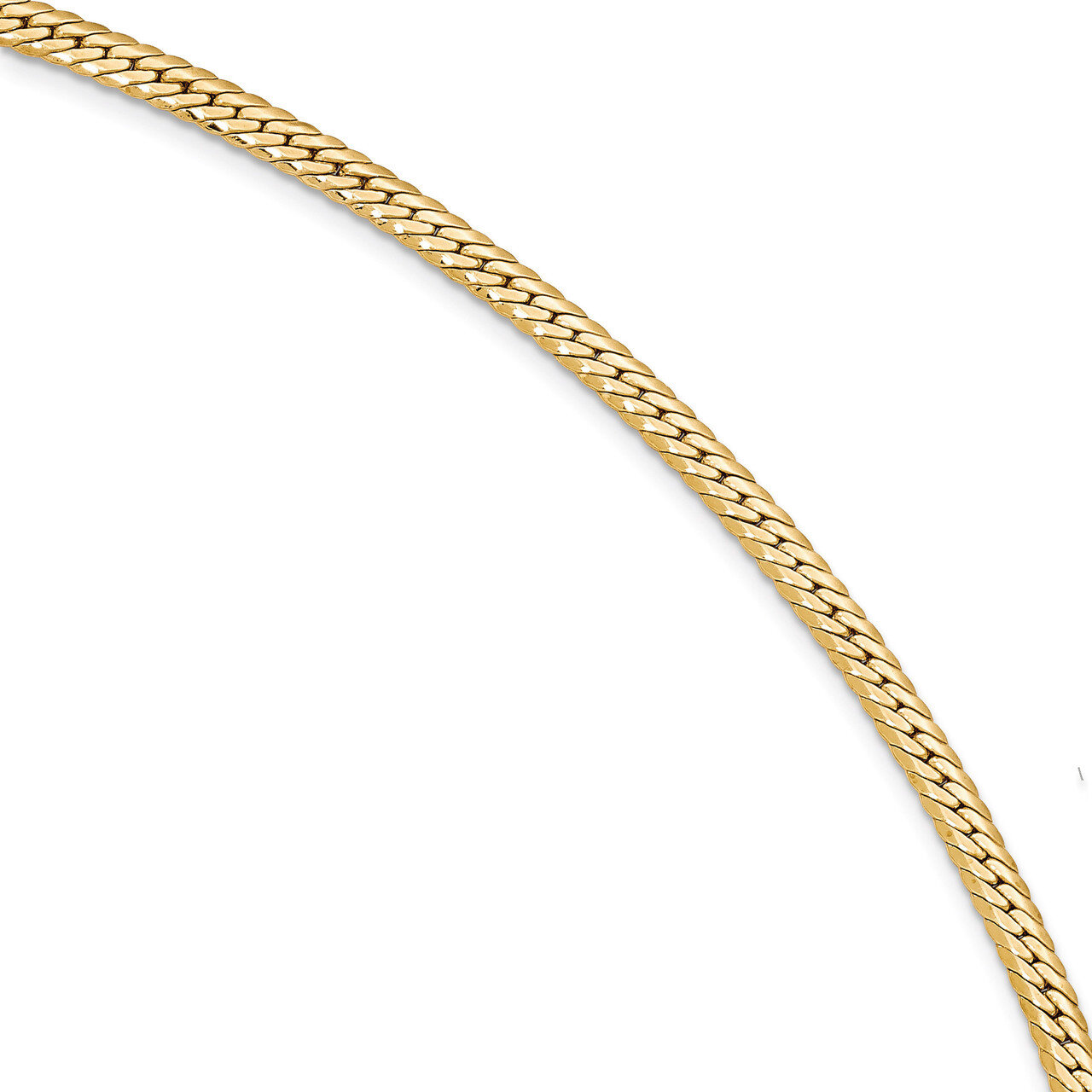 7 InchFancy Link Bracelet 14k Gold Polished SF2104-7.5