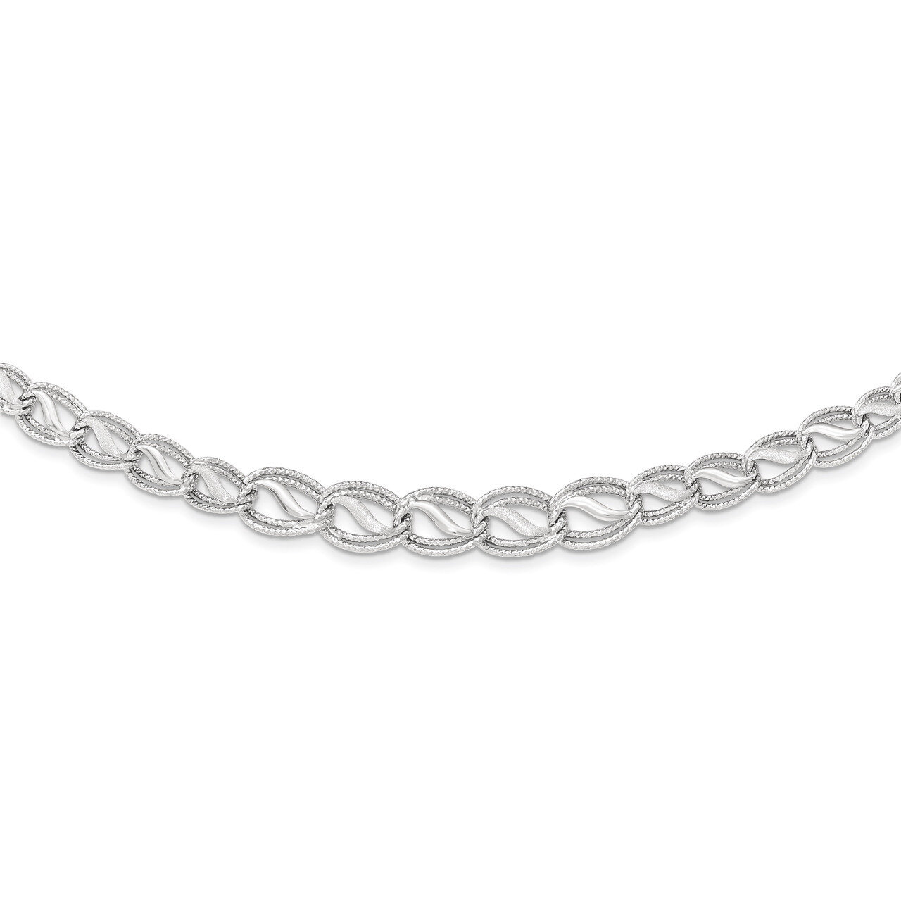 Necklace 14k White Gold Diamond-cut SF2169-17