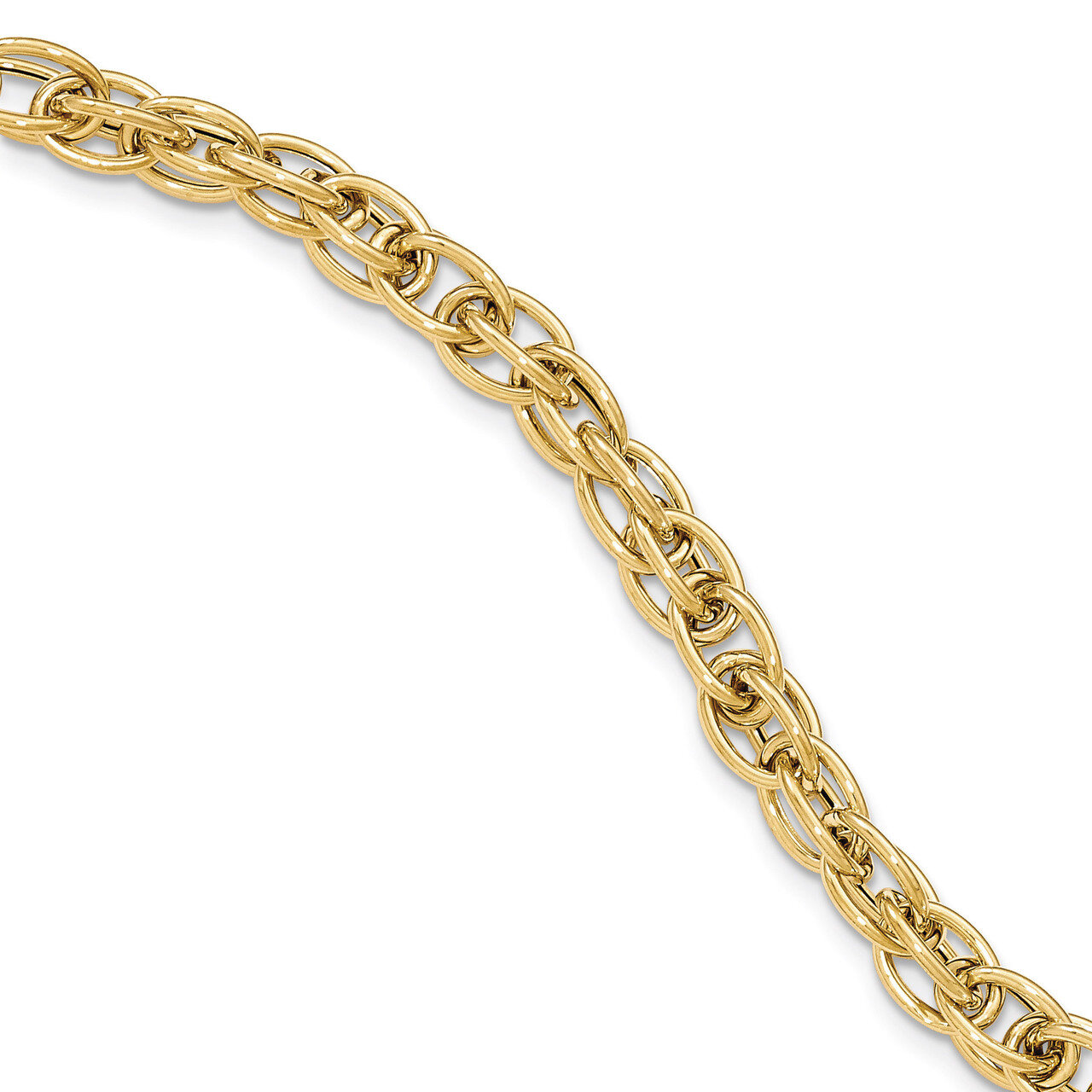7.5 Inch Fancy Link Bracelet 14k Gold Polished SF2317-7.5