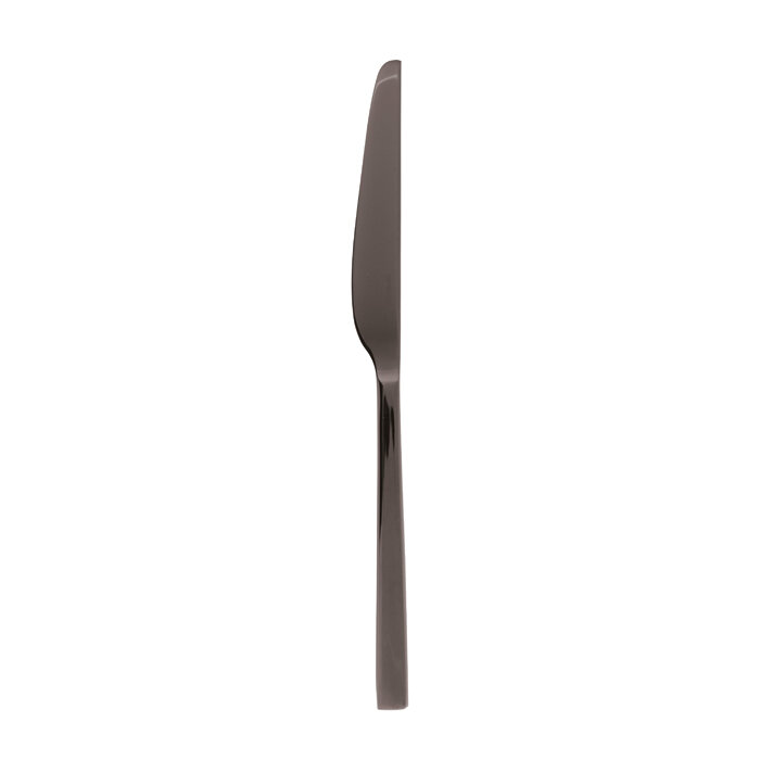 Sambonet linea q black table knife solid handle 9 3/8 inch - 18/10 stainless steel pvd finishing, M…
