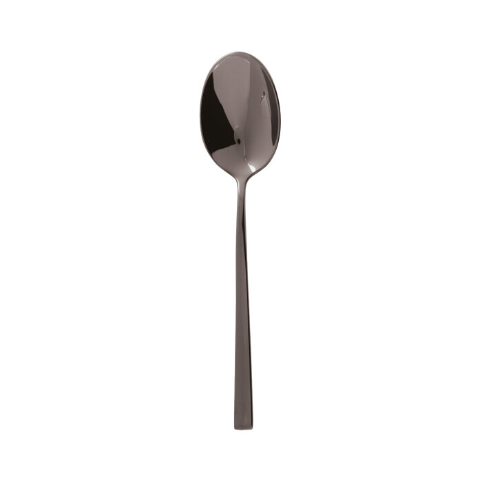 Sambonet linea q black dessert spoon 7 1/4 inch - 18/10 stainless steel pvd finishing, MPN: 52730B2…