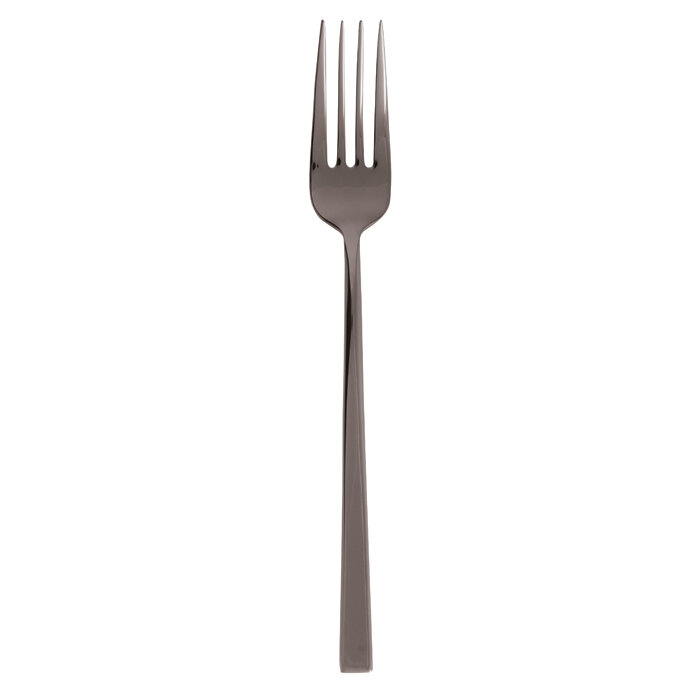 Sambonet linea q black serving fork 8 7/8 inch - 18/10 stainless steel pvd finishing