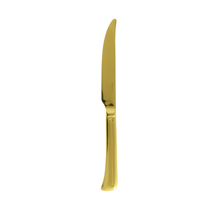 Sambonet imagine gold dessert knife solid handle 8 7/8 inch - 18/10 stainless steel pvd finishing, …