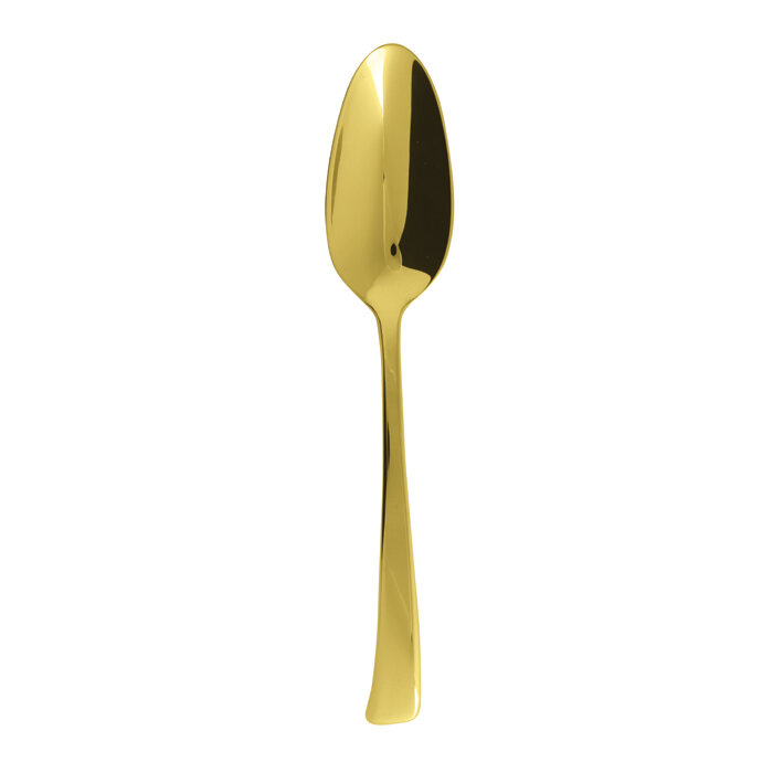 Sambonet imagine gold serving spoon 10 1/4 inch - 18/10 stainless steel pvd finishing, MPN: 52718G4…