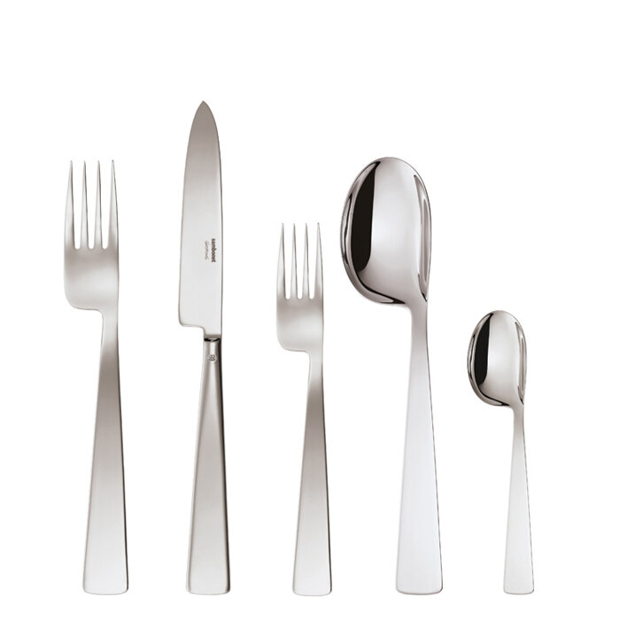 Sambonet gio ponti conca 5 piece place setting solid handle - 18/10 stainless steel