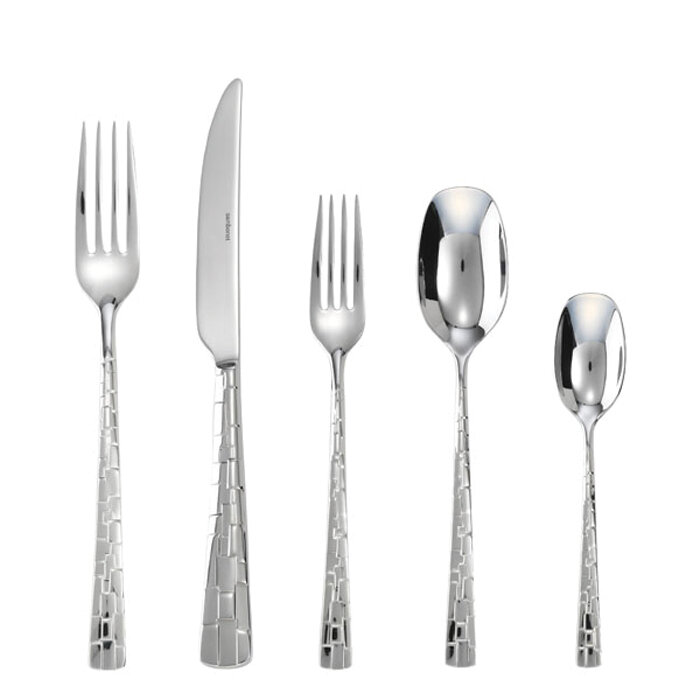 Sambonet skin 5 piece place setting solid handle - 18/10 stainless steel